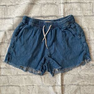 Madewell women XS Raw hem pull on shorts w/drawstring & pockets